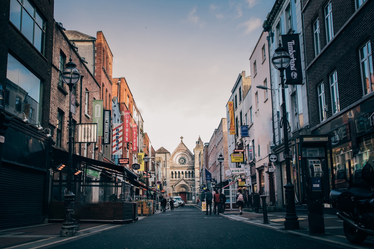Dublin city street scene, Ireland