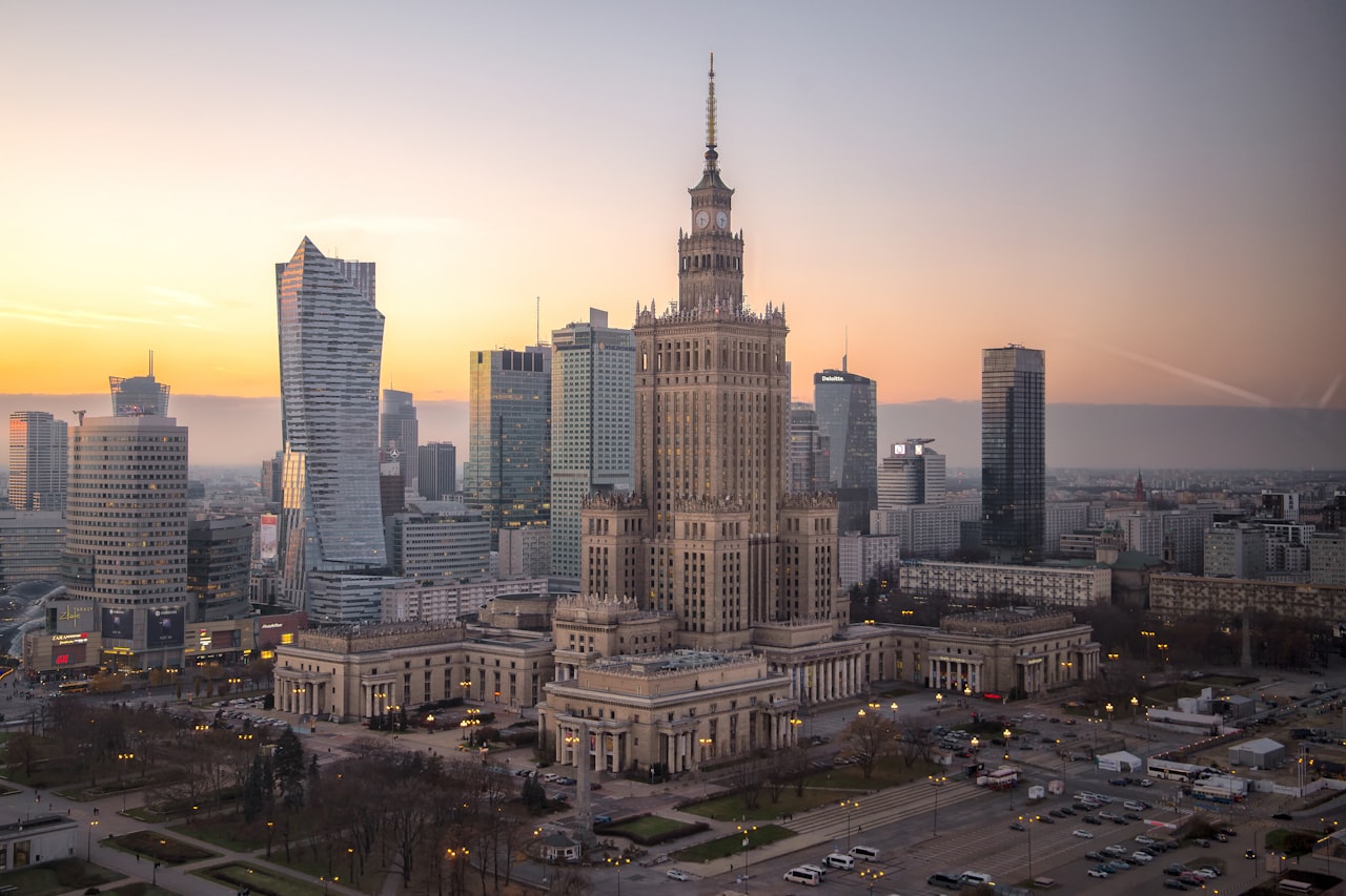 Warsaw modern skyline, Poland